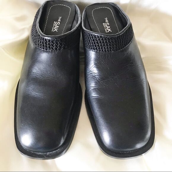 The Sak Elliot Lucca Black Leather Loafer Mule 7M - Picture 3 of 11